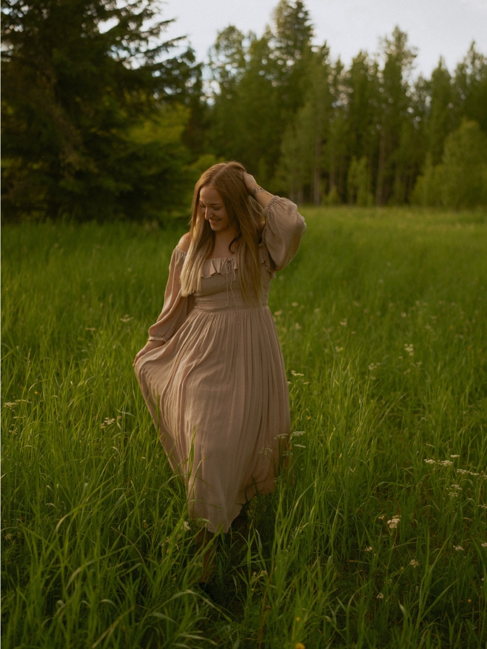 Boho Maxi Dress Dusty Taupe